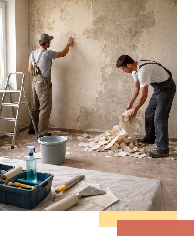 Снятие старых обоев в Чите быстро и качественно