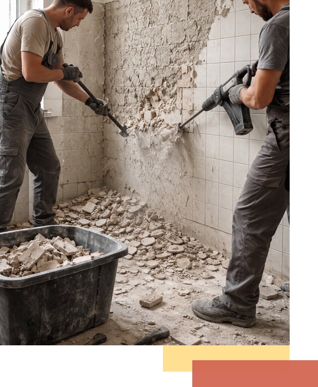 Демонтаж плитки со стен в Чите быстро и аккуратно