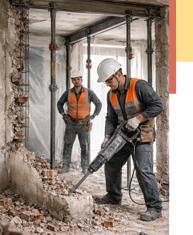 Снос несущих стен в Чите от 10609 руб. — демонтаж несущей стены под ключ | ОТДЕЛОЧНИК-Чта