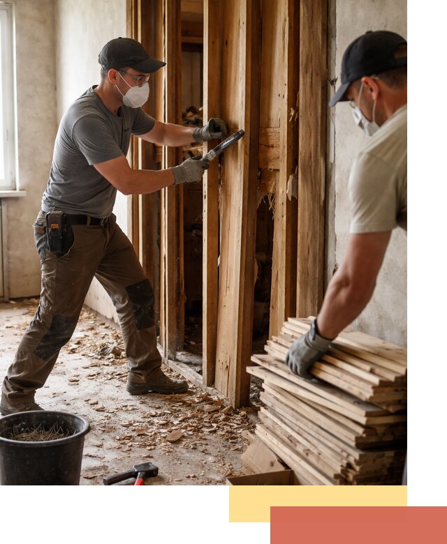 Демонтаж деревянных перегородок в Чите быстро и аккуратно