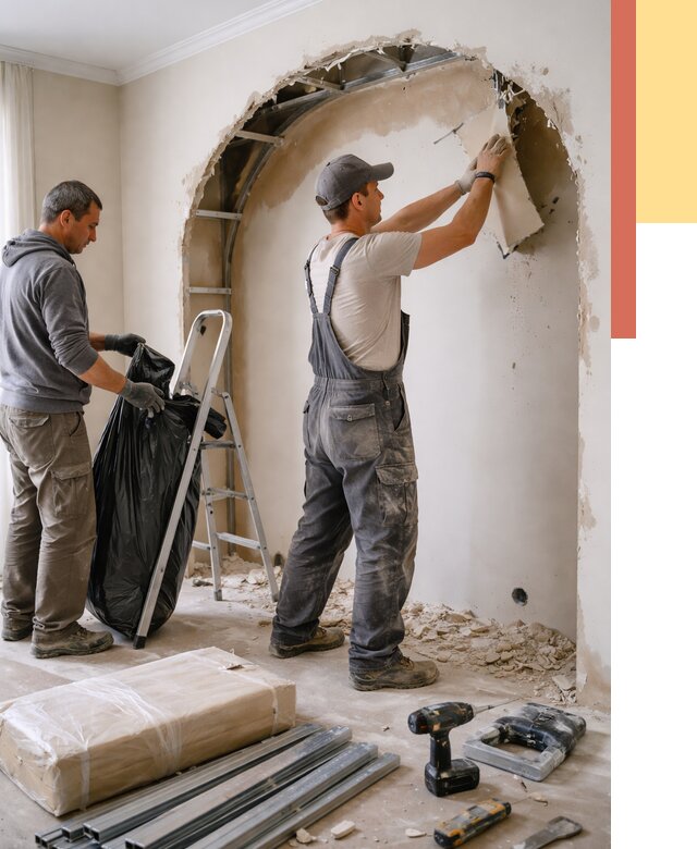 Демонтаж арки из гипсокартона в Чите от 3623 руб. — услуги под ключ | ОТДЕЛОЧНИК-Чта