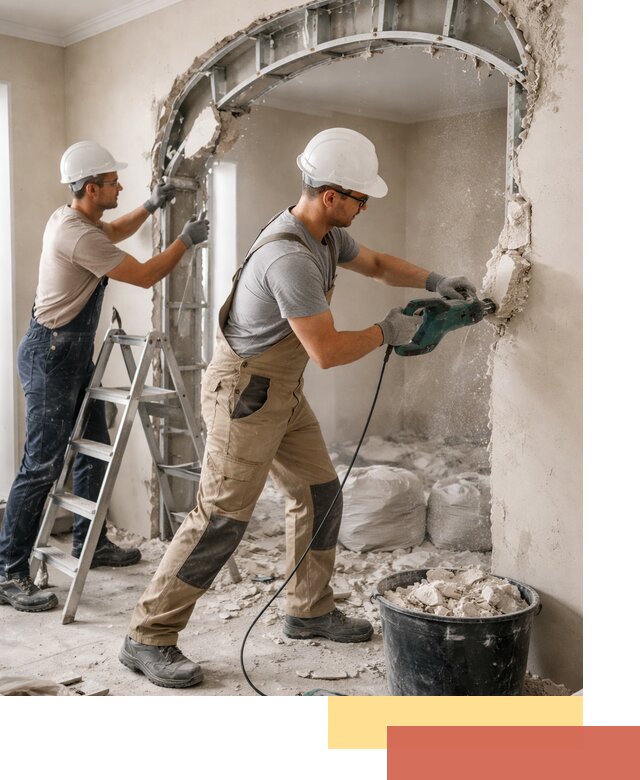 Демонтаж гипсокартонной арки в Чите быстро и аккуратно