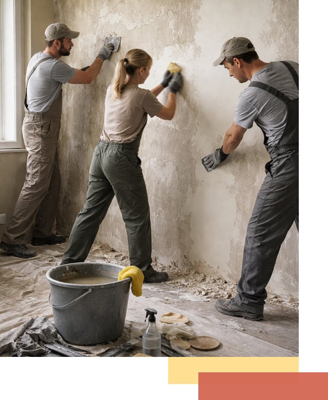 Очистка стен от клея и грунтовки в Чите качественно и быстро