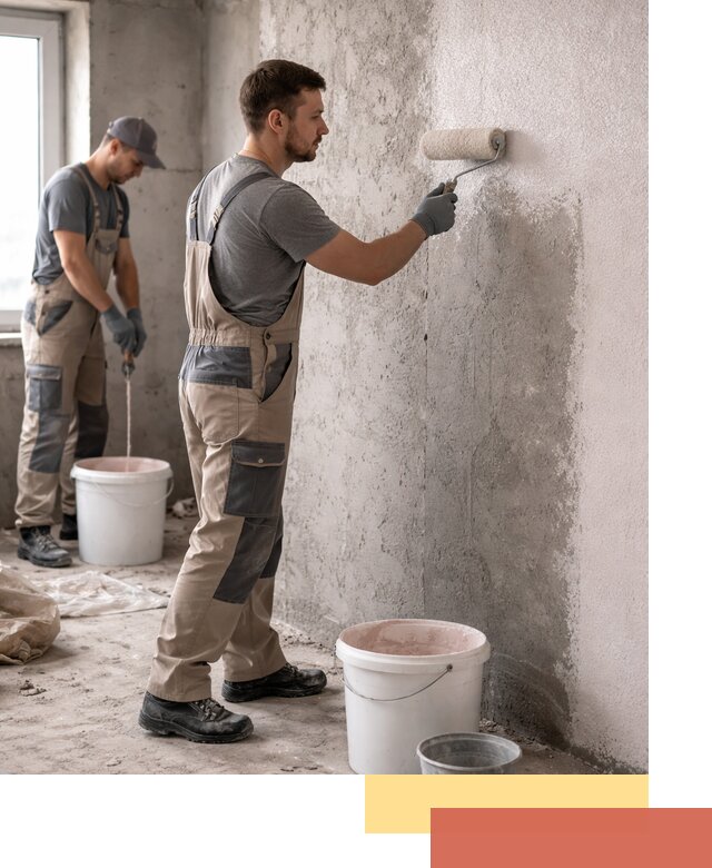 Нанесение бетоноконтакта на стены в Чите для последующей отделки