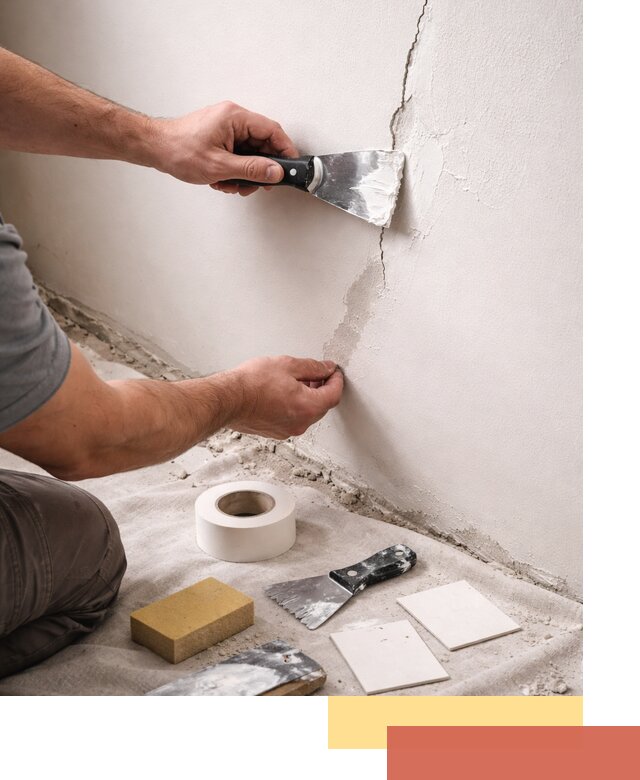 Заделка трещин и сколов в стенах и потолках в Чите