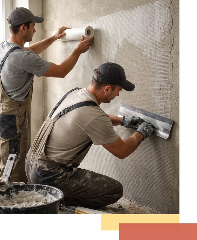 Армирование стен стеклосеткой в Чите для прочной отделки