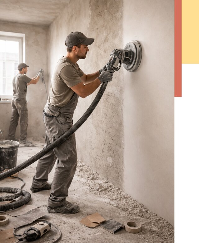 Шлифовка стен в Чите от 1242 руб/м2 — быстро и недорого | ОТДЕЛОЧНИК-Чта