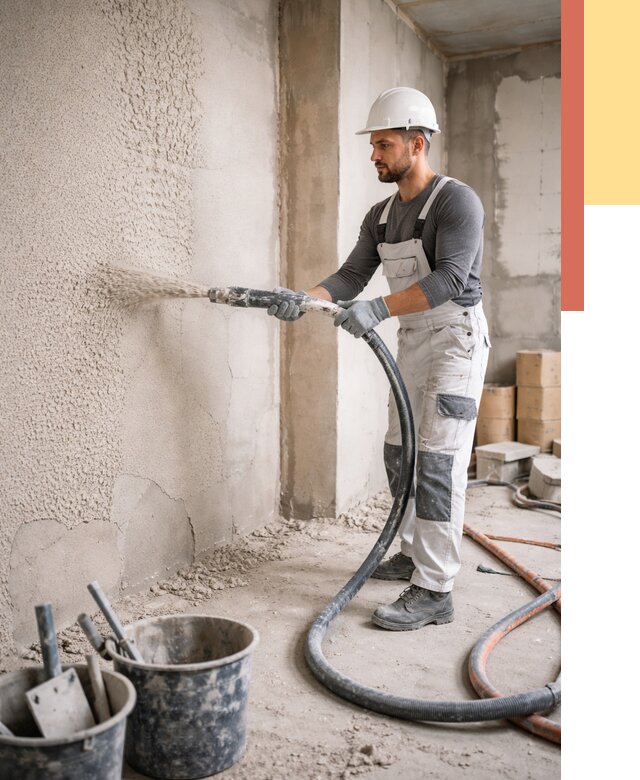 Машинная штукатурка стен в Чите под ключ от 6728 руб./м2 | ОТДЕЛОЧНИК-Чта