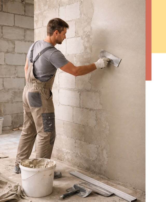 Штукатурка стен из газобетона в Чите от 2174 руб./м2 — быстро и недорого | ОТДЕЛОЧНИК-Чта