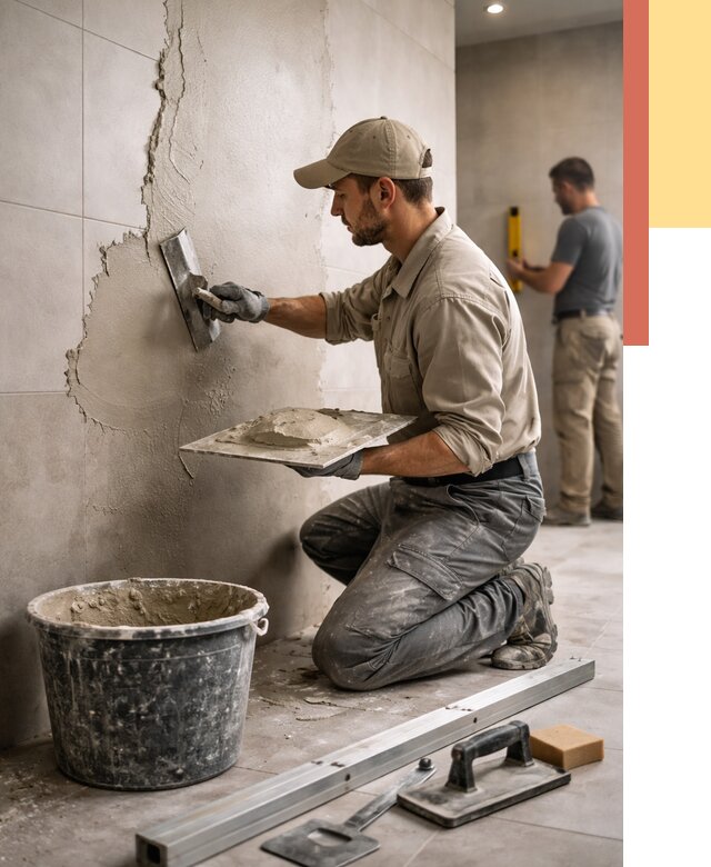 Штукатурка стен в ванной в Чите от 4658 руб./м² — выравнивание под ключ | ОТДЕЛОЧНИК-Чта