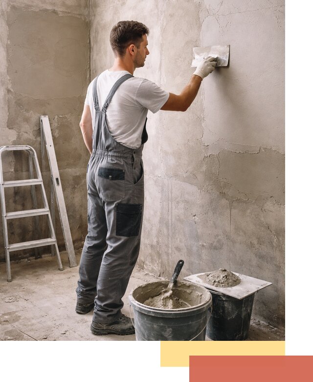 Штукатурка стен в ванной под ключ в Чите