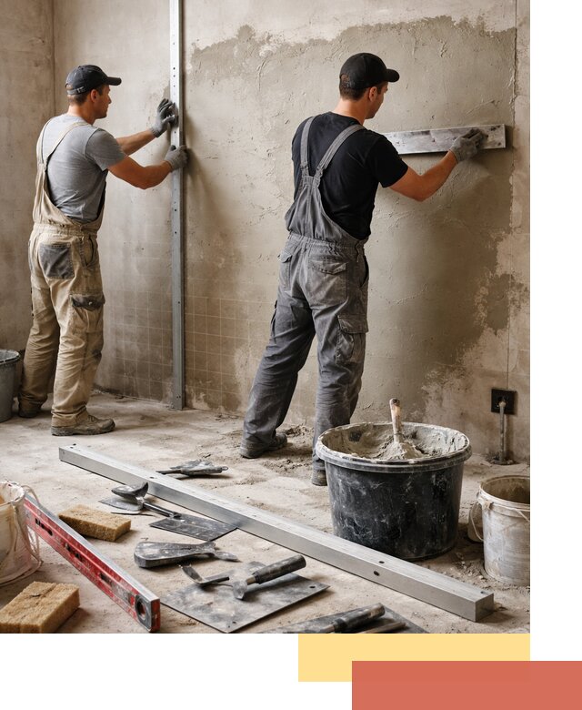 Профессиональная штукатурка стен под плитку в Чите