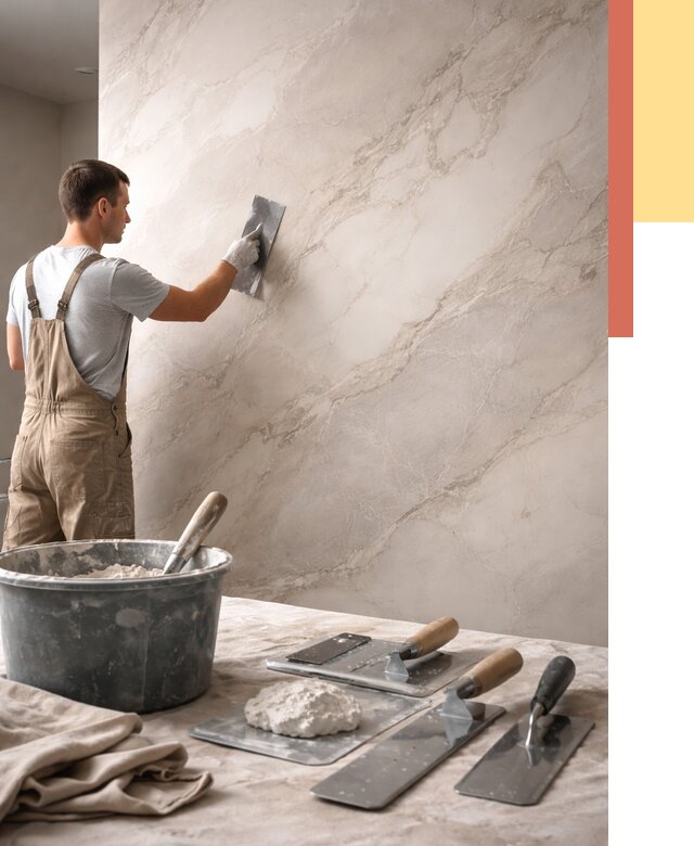 Декоративная штукатурка под мрамор в Чите от 2898 руб./м² — быстро и недорого | ОТДЕЛОЧНИК-Чта