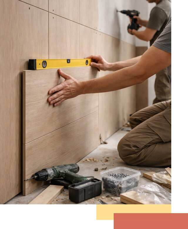 Профессиональный монтаж МДФ панелей на стены в Чите