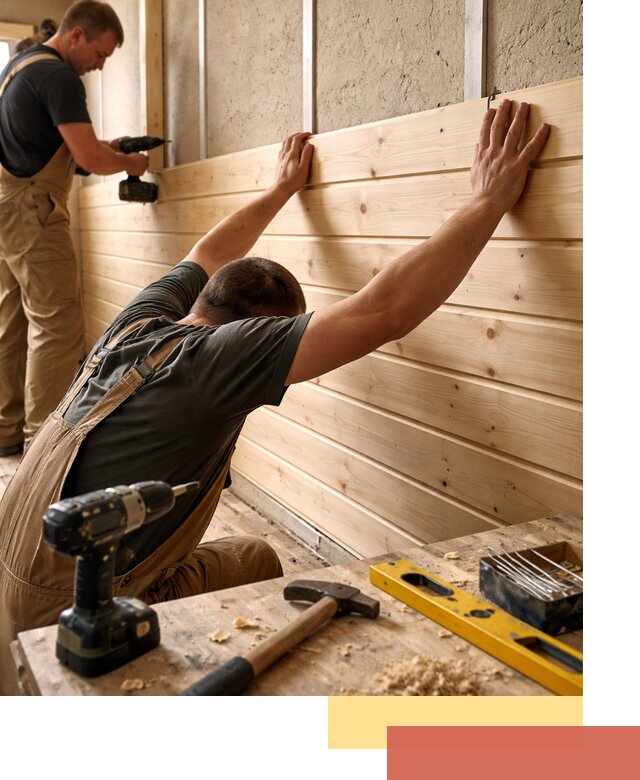 Монтаж деревянной вагонки на стены в Чите быстро и качественно