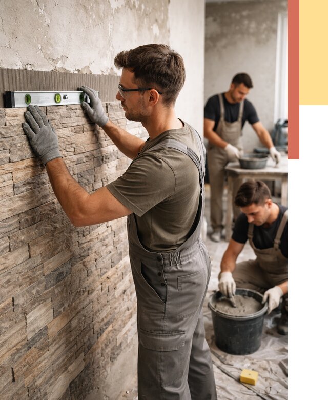 Монтаж искусственного камня в Чите от 4658 руб. под ключ | ОТДЕЛОЧНИК-Чта