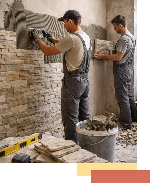 Монтаж искусственного камня в Чите — облицовка стен и фасадов