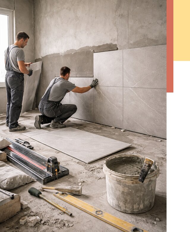 Облицовка стен керамогранитом в Чите от 4347 руб./м² — услуги под ключ | ОТДЕЛОЧНИК-Чта