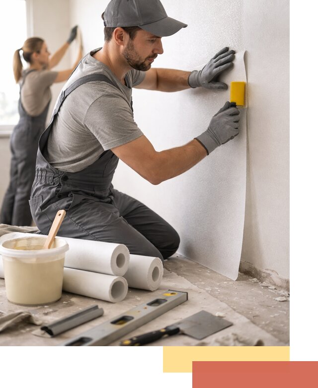 Поклейка стеклообоев профессионально в Чите