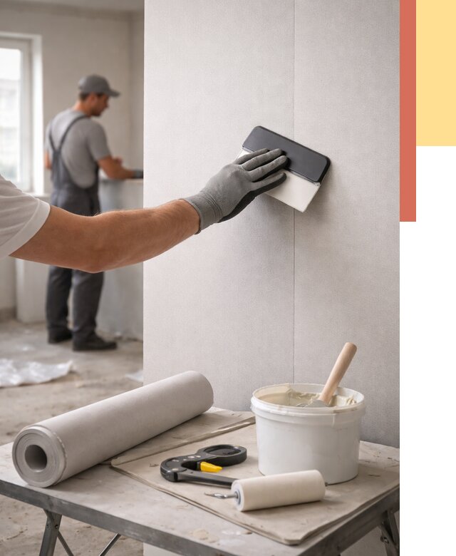 Поклейка обоев под покраску в Чите от 3623 руб. за м2 | ОТДЕЛОЧНИК-Чта