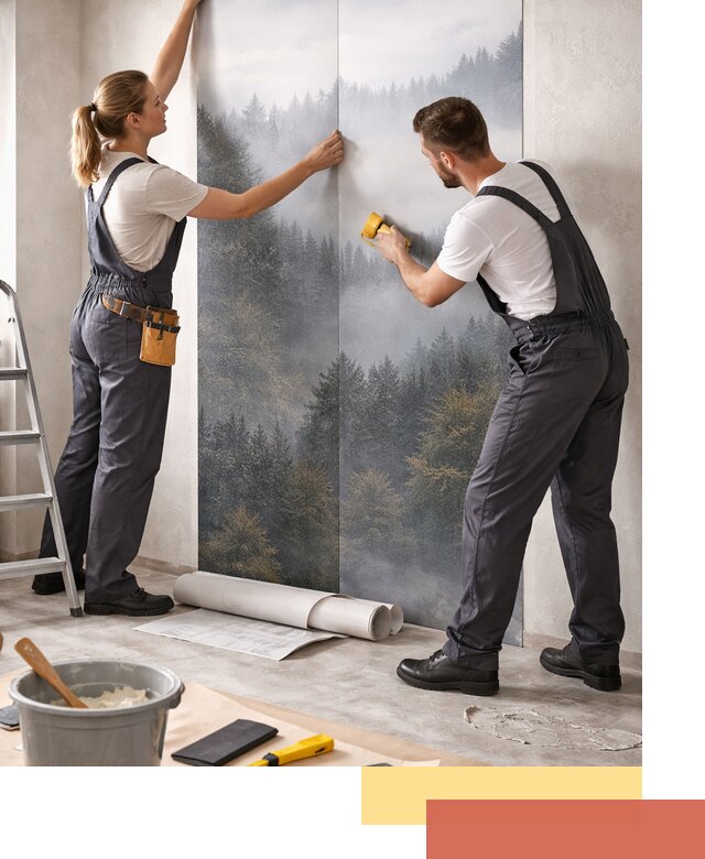 Поклейка фотообоев профессионально в Чите под ключ