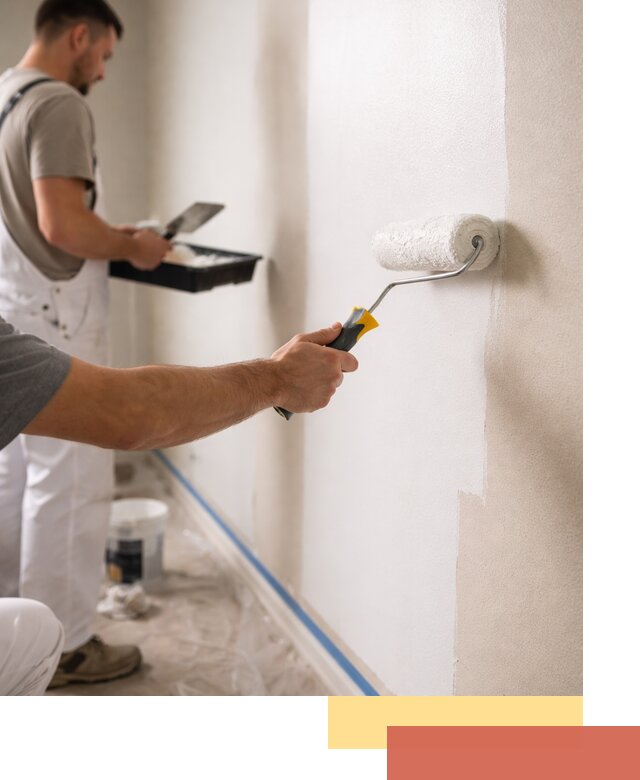 Покраска стен акриловой краской профессионально в Чите