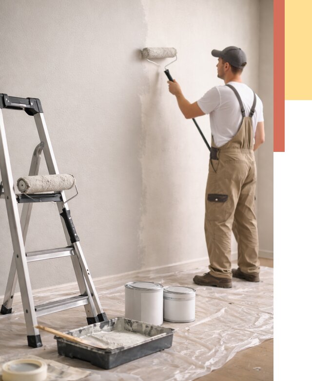 Покраска стен латексной краской в Чите от 4658 руб. за м2 | ОТДЕЛОЧНИК-Чта