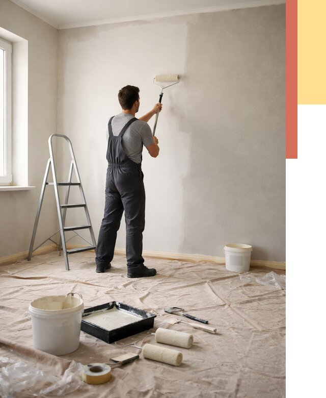 Покраска стен моющейся краской в Чите от 362 руб./м² — быстро и недорого | ОТДЕЛОЧНИК-Чта