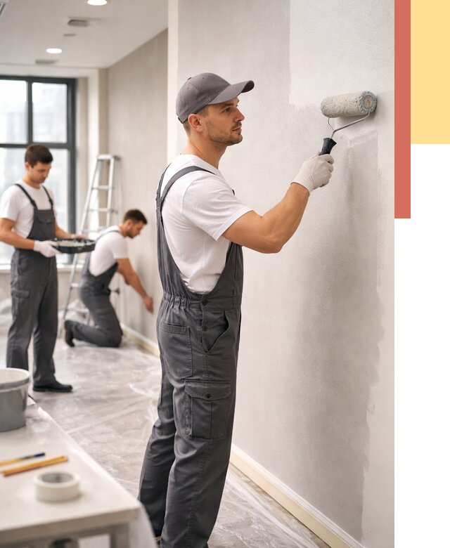 Покраска стен в офисе в Чите от 8798 руб. — быстро и недорого | ОТДЕЛОЧНИК-Чта