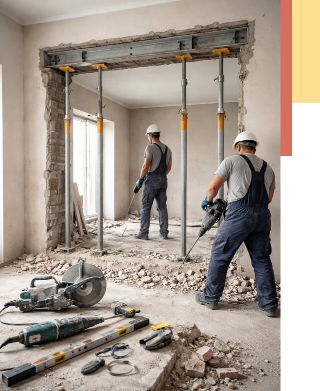 Прорезка проема в стене в Чите от 4658 руб. — быстро и недорого | ОТДЕЛОЧНИК-Чта