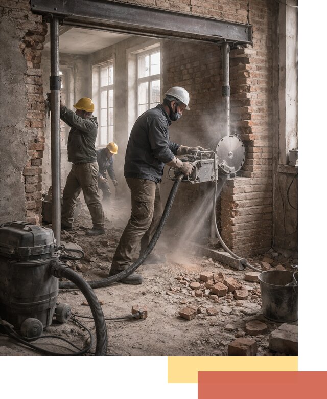 Прорезка проема в стене под дверной или оконный проем в Чите