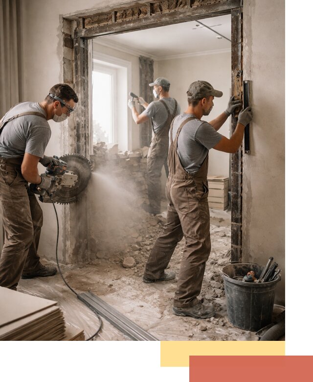 Расширение дверного проема под установку новой двери в Чите