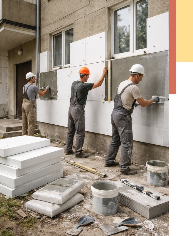 Утепление стен пенопластом в Чите от 1811 руб. — недорого и под ключ | ОТДЕЛОЧНИК-Чта