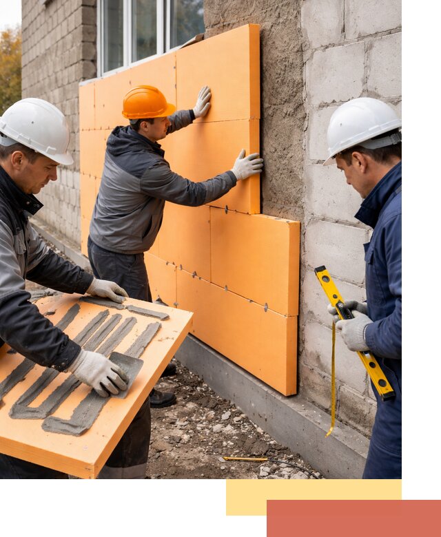 Утепление фасада пеноплексом под ключ в Чите