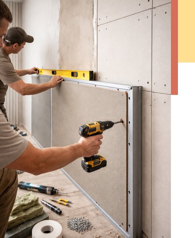 Шумоизоляция стен панелями ЗИПС в Чите от 2277 руб./м² под ключ | ОТДЕЛОЧНИК-Чта