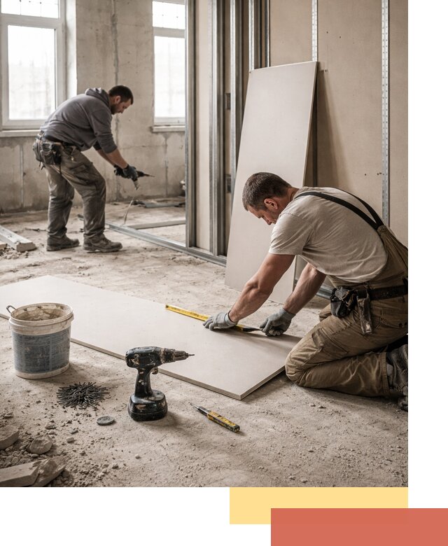 Кладка перегородок из ПГП под ключ в Чите