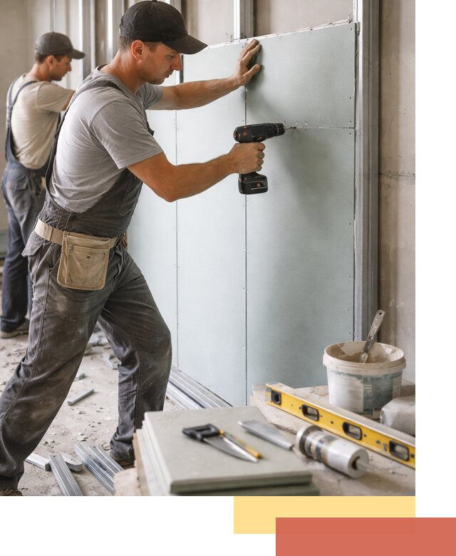 Кладка влагостойких перегородок ПГП в Чите