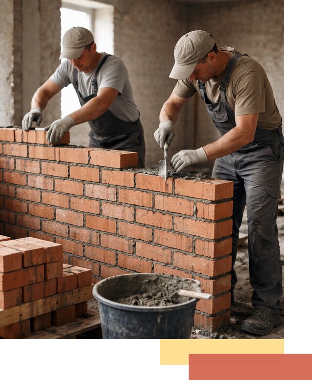 Кладка кирпичных перегородок под ключ в Чите