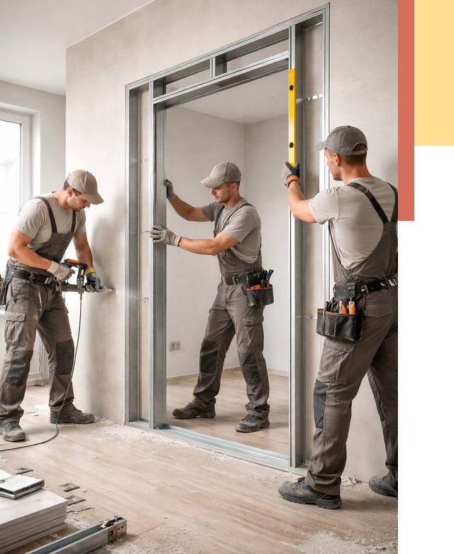 Устройство дверного проема в перегородке в Чите от 4658 руб. под ключ | ОТДЕЛОЧНИК-Чта