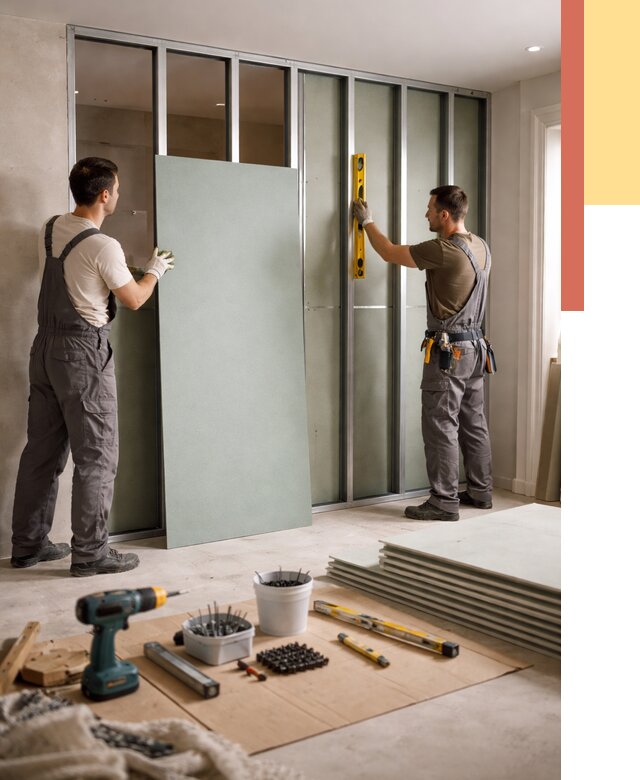 Перегородка из влагостойкого гипсокартона в Чите от 4968 руб. — монтаж под ключ | ОТДЕЛОЧНИК-Чта