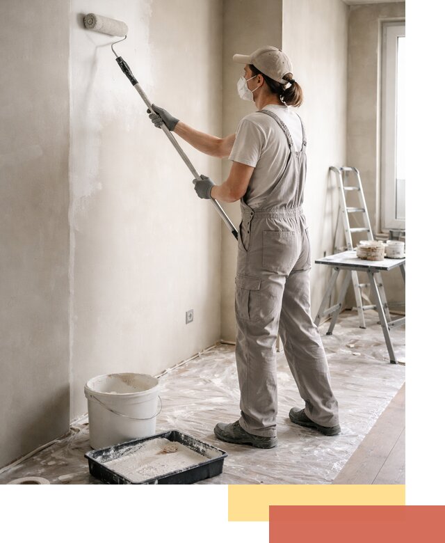 Покраска перегородок из гипсокартона в Чите качественно и недорого