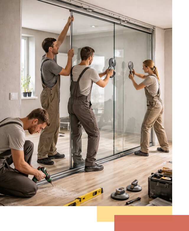 Изготовление стеклянных перегородок на заказ в Чите