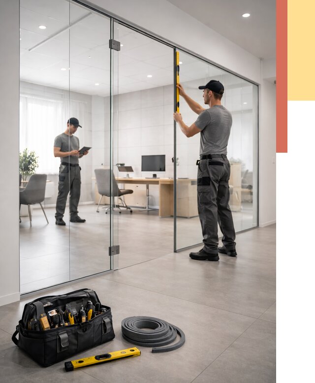 Цельностеклянные перегородки под ключ в Чите от 9833 руб. — монтаж и цены | ОТДЕЛОЧНИК-Чта