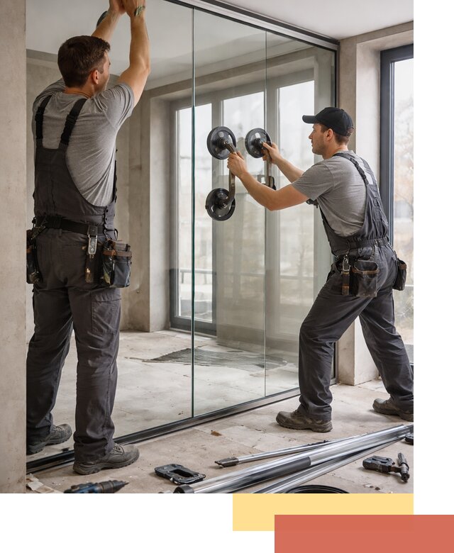 Цельностеклянные перегородки под ключ в Чите