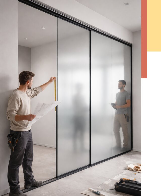 Матовые стеклянные перегородки в Чите от 8798 руб. — монтаж и установка | ОТДЕЛОЧНИК-Чта