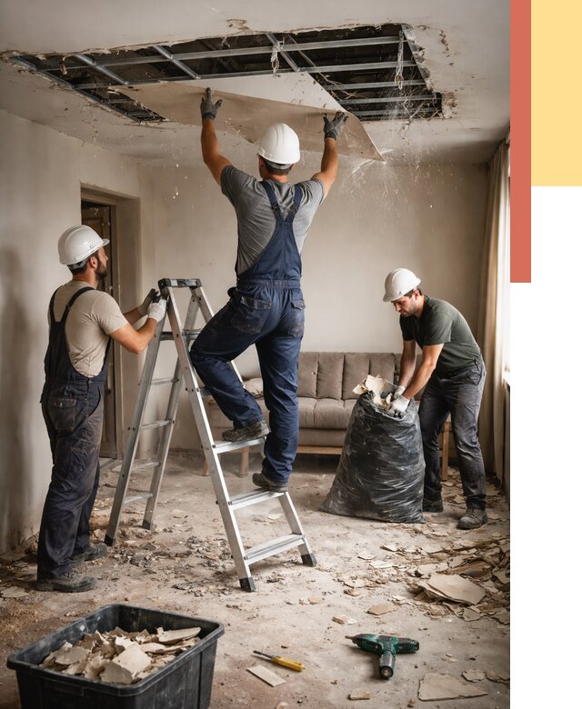 Демонтаж гипсокартонного потолка в Чите от 435 руб. за м2 — ОТДЕЛОЧНИК-Чта