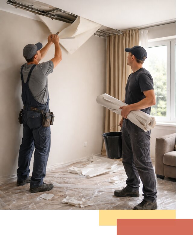 Демонтаж натяжного потолка в Чите быстро и аккуратно