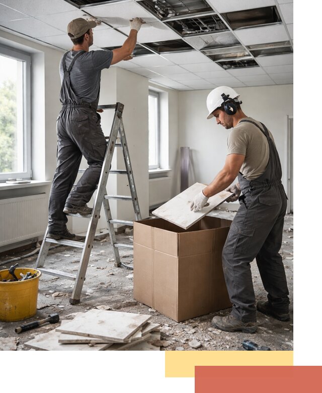 Демонтаж потолочной плитки в Чите быстро и аккуратно