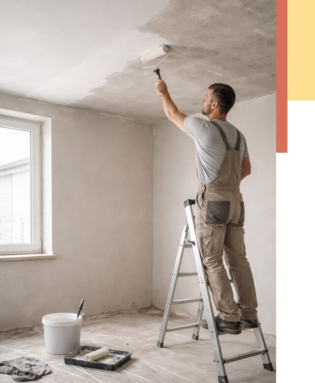 Грунтовка потолка в Чите от 2588 руб. — быстро и недорого | ОТДЕЛОЧНИК-Чта