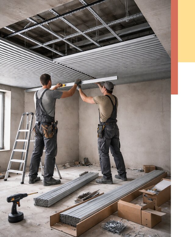 Монтаж реечного потолка в Чите от 4658 руб. под ключ | ОТДЕЛОЧНИК-Чта